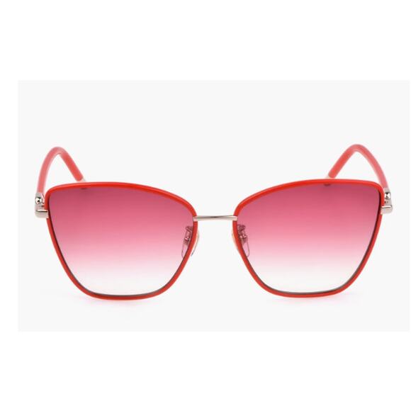 Furla 58mm Gradient Square Sunglasses Shiny Light Gold - Picture 1 of 7
